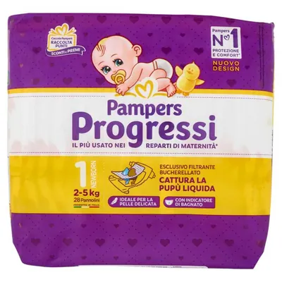 Pampers Progressi New Born размер 1, 2–5 кг, 28 шт.
