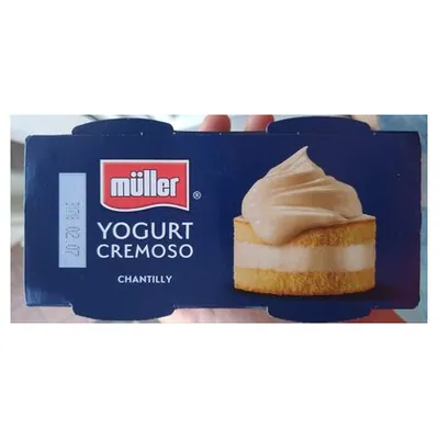 Müller кремовый йогурт со вкусом шантильи, 2 х 125 г