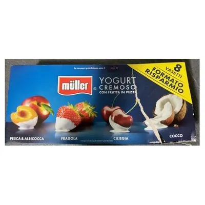 Müller fruit pieces yogurt, 125 g (8 pcs.)
