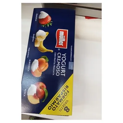 Müller гомогенизированный йогурт ассорти с фруктовым пюре, 125 г (8 шт.)