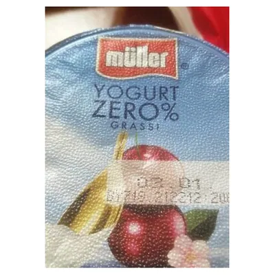 Müller low-fat 0% cherry yogurt, 2x125 g