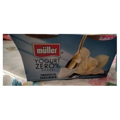Müller low-fat 0% natural vanilla yogurt, 2x125 g