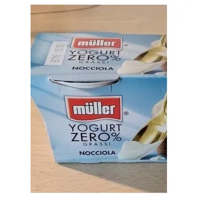 Müller low-fat 0% hazelnut yogurt, 2x125 g