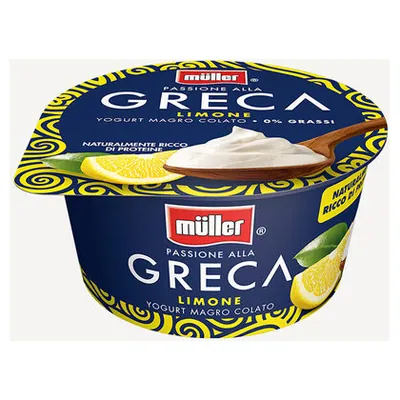 Müller 0% fat lemon Greek-style yogurt, 150 g