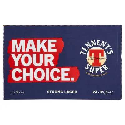 Tennent's Super strong beer, 0.355 l, 9%