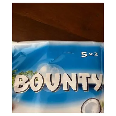 Bounty шоколадные батончики, мультипак 5 шт., 285 г