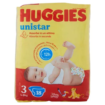 Huggies Unistar Midi размер 3, 4–9 кг, 20 шт.