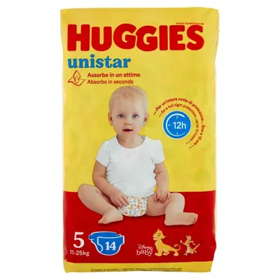 Huggies Unistar Junior размер 5, 11–25 кг, 16 шт.