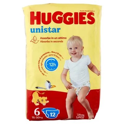 Huggies Unistar XL размер 6, 15–30 кг, 14 шт.