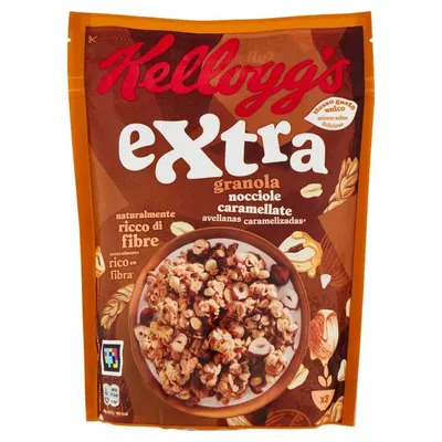 Kellogg’s Мюсли Extra с карамелизированным фундуком, 375 г