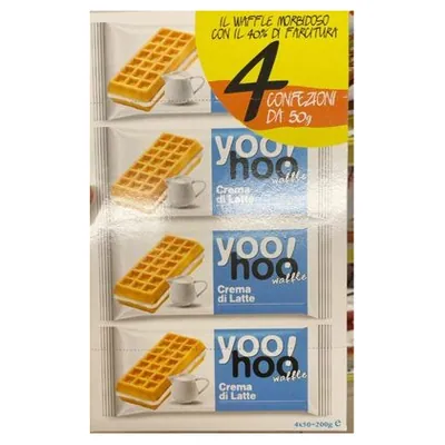 Ambrosia вафли с молочной начинкой Yoo Hoo, 4х50 г