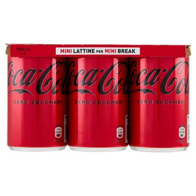 Coca-Cola Zero газированный напиток, 6 × 0,15 л