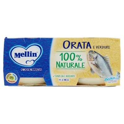 Mellin гомогенизированное пюре из мяса морской карась, 2 × 80 г