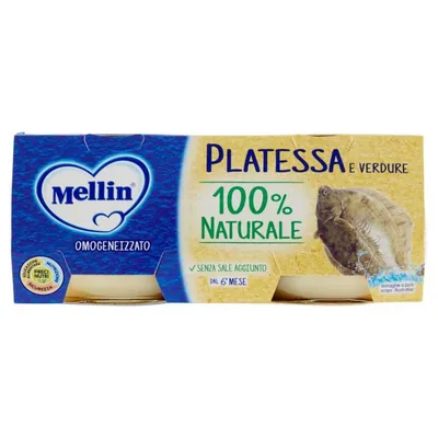 Mellin гомогенизированное пюре из мяса камбала, 2 × 80 г