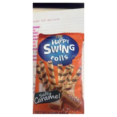 Flis Happy Swing salted caramel flavored wafers, 150 g