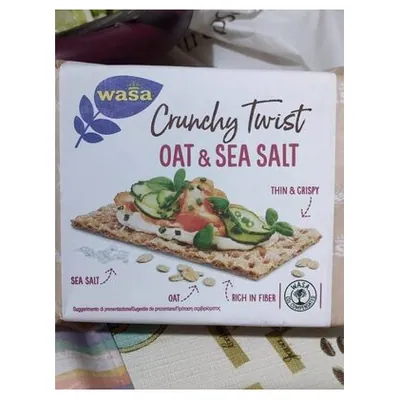 Wasa крекеры Crunchy Twist с овсом и морской солью, 265 г