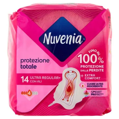 Nuvenia ultra sanitary pads with normal wings, 14 pcs