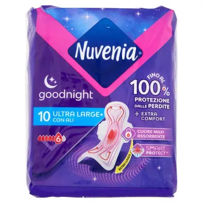 Nuvenia Goodnight ultra sanitary pads with wings, 10 pcs
