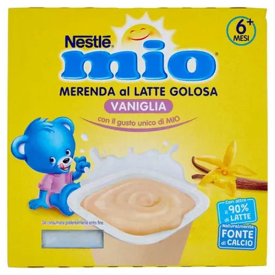 Nestle Mio Молочный десерт с ванилью, 4 шт., 100 г