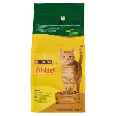 Purina Friskies dry cat food with chicken, turkey and vegetables, 2 kg