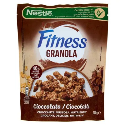 Nestle' Fitness Хрустящие хлопья с гранолой и шоколадом, 300 г