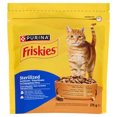 Purina Friskies dry food for sterilized cats with rabbit and vegetables, 375 g