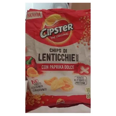 Cipster lentil chips with sweet paprika, 80 g