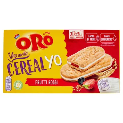 Oro Saiwa Злаковое печенье Vitasnella Cereal Yo с красными ягодами, 253 г