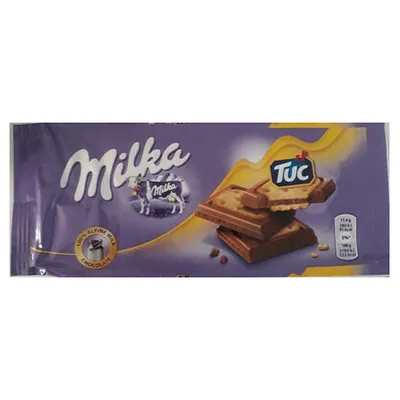 Milka шоколад с печеньем Tuc, 87 г