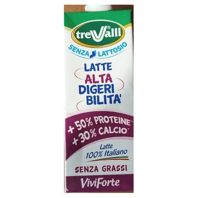 Trevalli ультрапастеризованное молоко без лактозы Viviforte Edge, 1 л