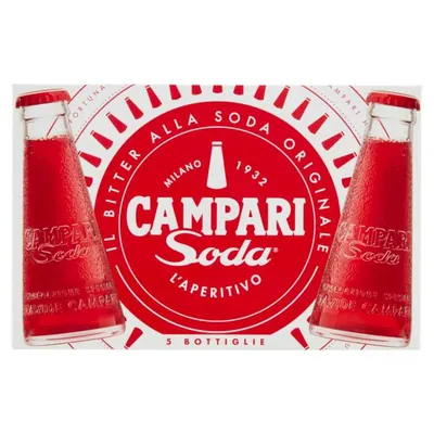 Campari Soda aperitif, 5 × 0.098 l