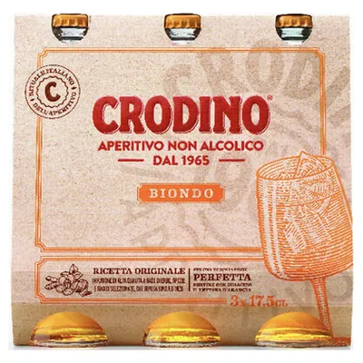 Crodino Biondo аперитив безалкогольный, 3 шт х 175 мл