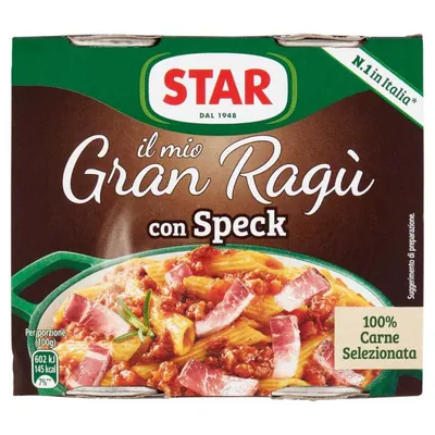 Star Granragu' Speck meat sauce with speck, 2 pcs. × 180 g