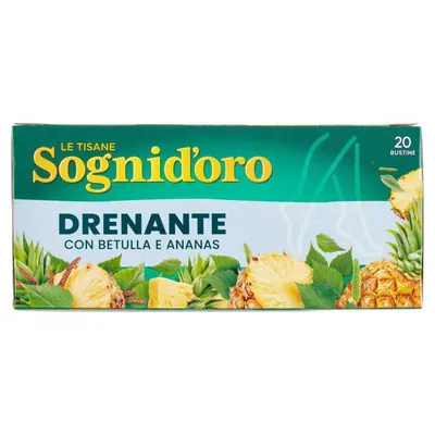 Sogni d'Oro Draining Herbal Tea, 20 filter bags