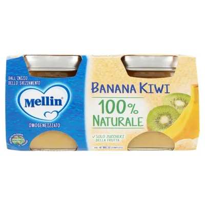Mellin гомогенизированное пюре из банана и киви, 2 шт. × 100 г
