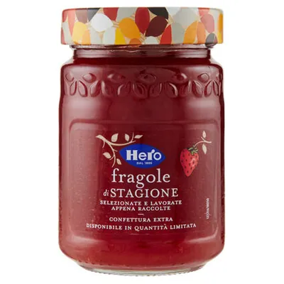 Hero extra seasonal strawberry jam, 350 g