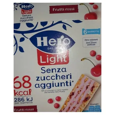 Hero Light cereal bar with wild berries, 120 g