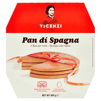 Matilde Vicenzi Бисквитные коржи для торта Pan di Spagna, 3 шт., 400 г