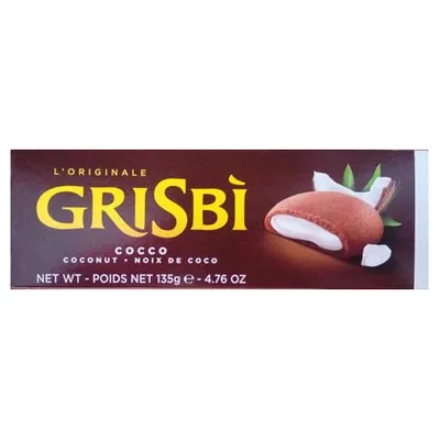 Grisbì печенье с кокосовым кремом Classic Cocco, 135 г