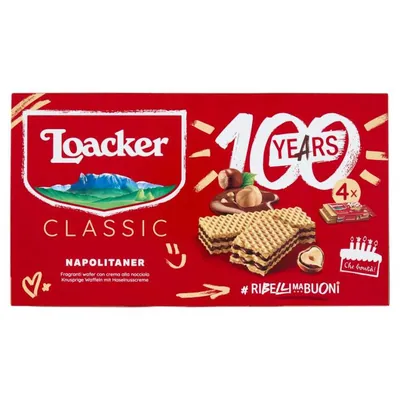 Loacker Napolitaner wafers, 4 pcs, 45 g