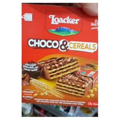 Loacker Choco Cereal злаковый батончик с шоколадом мультипак, 100 г