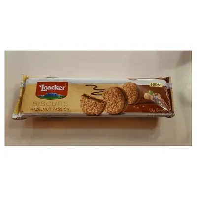Loacker печенье с фундуком, 80 г