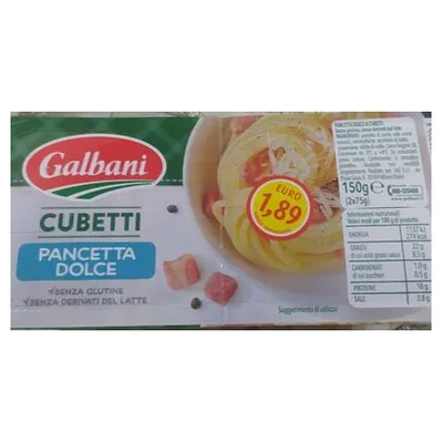 Galbani sweet pancetta cubes, 75x2 g