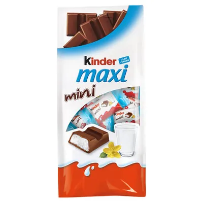 Kinder Maxi Mini шоколадные батончики мини, 20 шт.