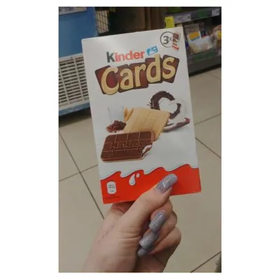 Kinder Cards печенье с молочно-какао начинкой, 25,6 г