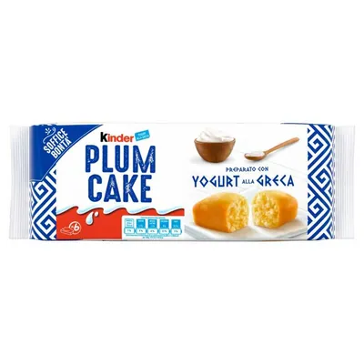Kinder Plumcake prepared with Greek yogurt, 6 pcs, 192 g