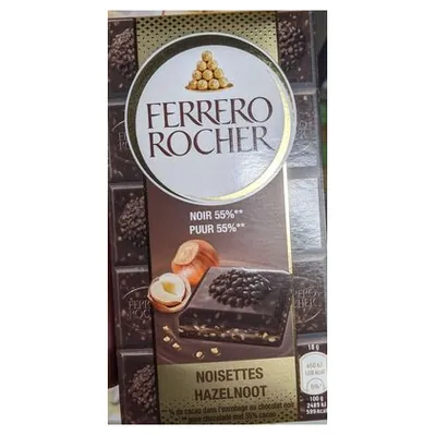 Ferrero Rocher dark 70% chocolate with hazelnuts, 90 g