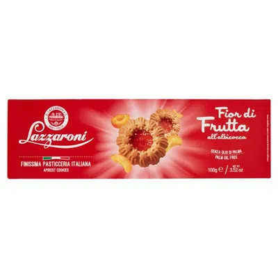 Lazzaroni Печенье Pasticceria Fior di Frutta с абрикосом, 100 г