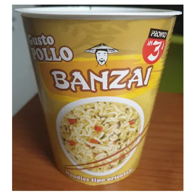 Banzai лапша быстрого приготовления со вкусом курицы, 67 г