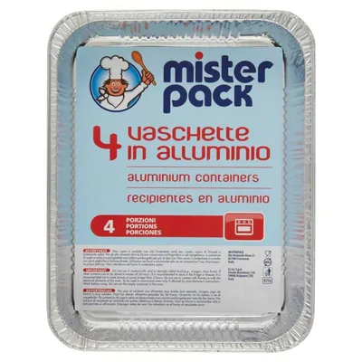 Mister Pack Контейнеры алюминиевые, 4 порции